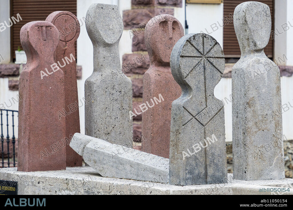 Monument to the pilgrim, Jorge Oteiza, Valcarlos. Santiago's road, Navarra, Spain.