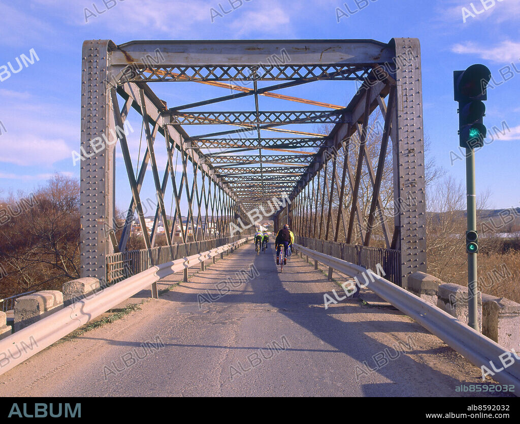 ENRIQUE CARDENAS (S XIX) INGENIERO. PUENTE DE HIERRO DE TITULCIA PROYECTADO EN 1894 SOBRE EL RIO JARAMA.