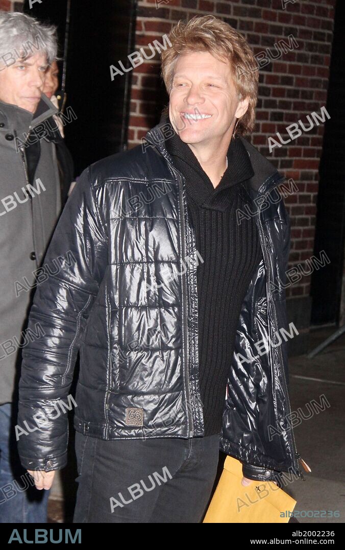Dec. 20, 2012 - New York, New York, U.S. - Singer JON BON JOVI poses for photos during his appearance on 'The Late Show With David Letterman' held at the Ed Sullivan Theater. 20/12/2012