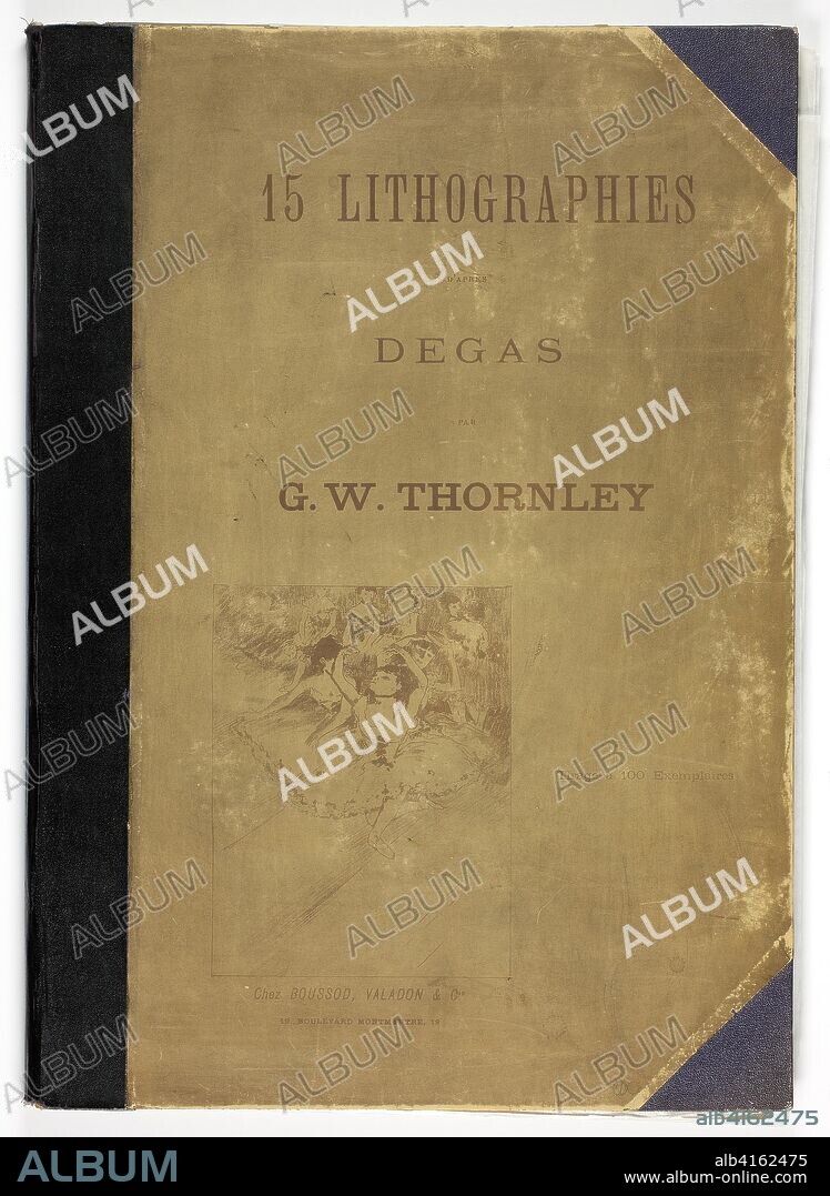 Thornley Portfolio Cover. Georges-William Thornley (French, 1857-1935); after Edgar Degas (French, 1834-1917); printed by Atelier Becquet (French, 19th century); published by Boussod, Valadon, & Company (French, 18th-19th century). Date: 1889-1890. Dimensions: . Portfolio cover. Origin: France.
