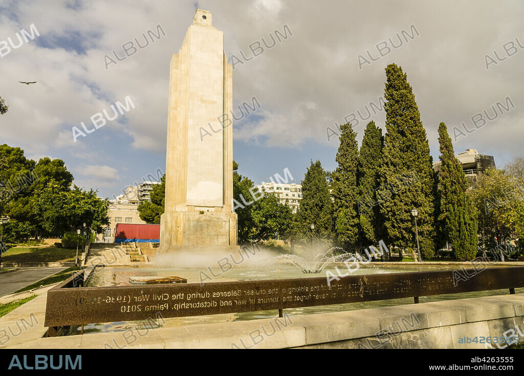 Francoist monument of Sa Feixina, Palma, Mallorca, Balearic Islands, Spain.