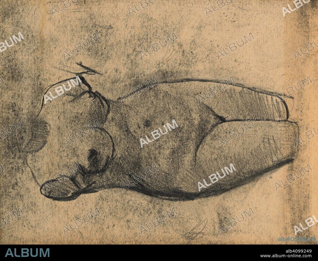 VINCENT VAN GOGH. Plaster Cast of a Woman's Torso. Date: February 1886, Antwerp. Dimensions: 10.2 cm x 13.6 cm.