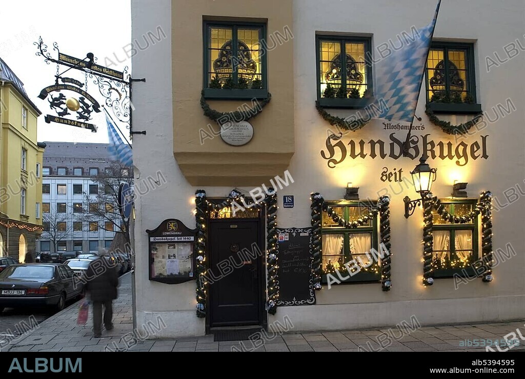Hundskugel is the eldest Tavern of Munich since 1440 Munich Bavaria Germany.