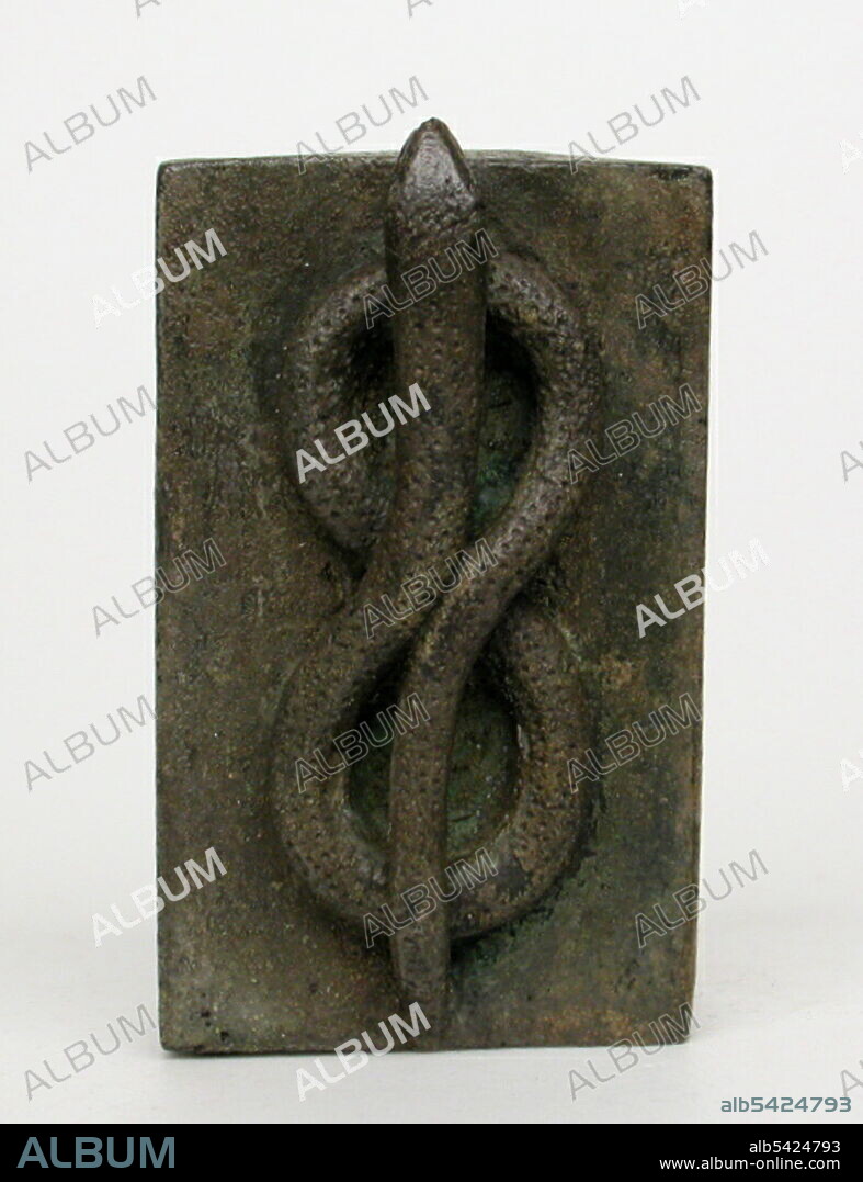 Coffin with Coiled Snake (Atum) on the Top, Egypt, Late Period-Ptolemaic Period (664-30 BCE).