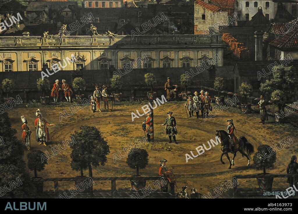 Bernardo Bellotto llamado Canaletto el Joven (1721-1780). Pintor italiano. Vista de Varsovia desde la terraza del Palacio Real, 1773. Detalle. Museo Nacional de Varsovia. Polonia.