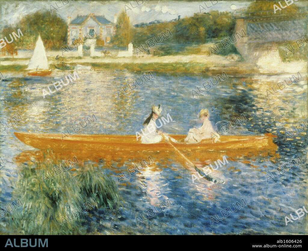 PIERRE AUGUSTE RENOIR. The Seine at Asnieres   1878   Pierre-Auguste Renoir (1841-1919/French)   National Gallery, London.