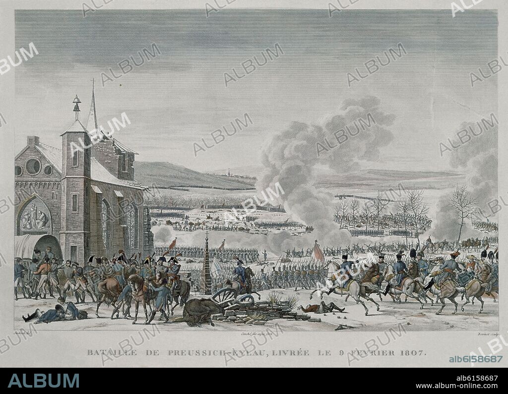 SWEBACH. The Battle of Preussisch-Eylau, 9 February 1807 - 19th century.