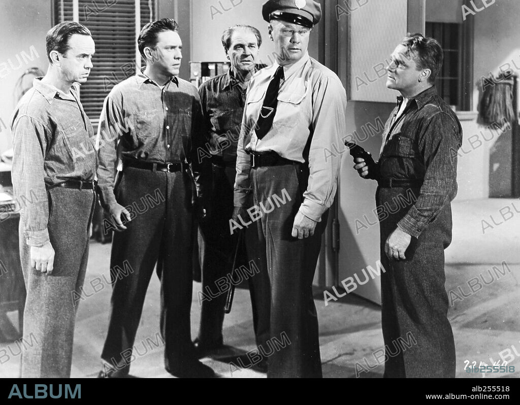 EDMOND O'BRIEN y JAMES CAGNEY en AL ROJO VIVO, 1949 (WHITE HEAT), dirigida por RAOUL WALSH. Copyright WARNER BROTHERS.