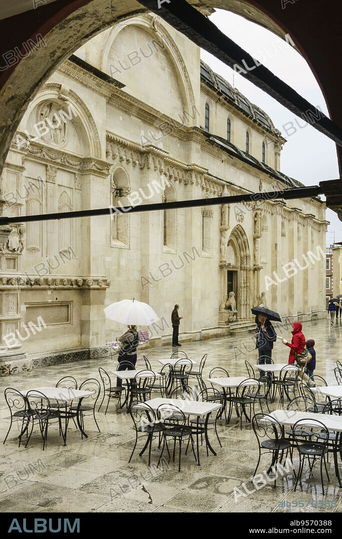 catedral de Santiago, Patrimonio Mundial de la UNESCO,Sibenik, costa dalmata, Croacia, europa.