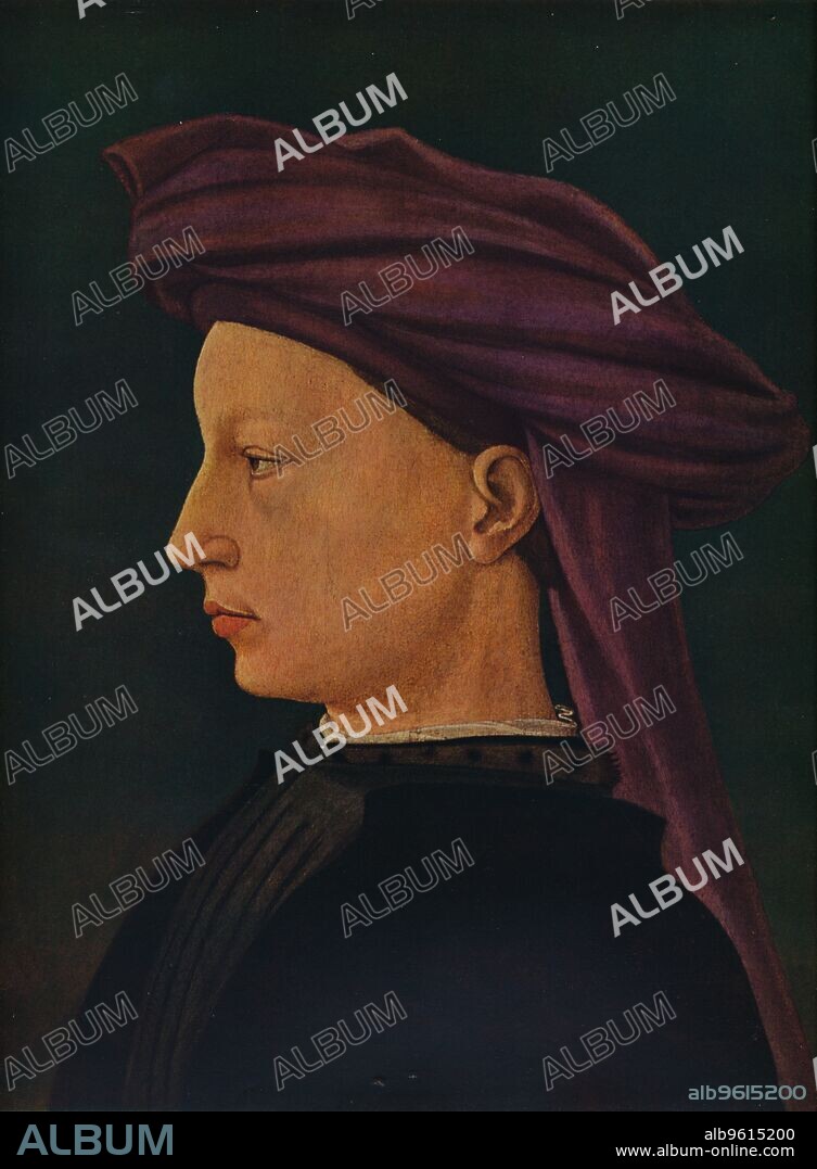 TOMMASO MASACCIO. 'Profile Portrait of a Young Man', c1425. The painting is part of the collection of the National Gallery of Art, Washington DC. From Masterpieces of Painting, edited by Huntington Cairns and John Walker. [National Gallery of Art, Washington D.C., Random House, New York, N.Y. 1944].