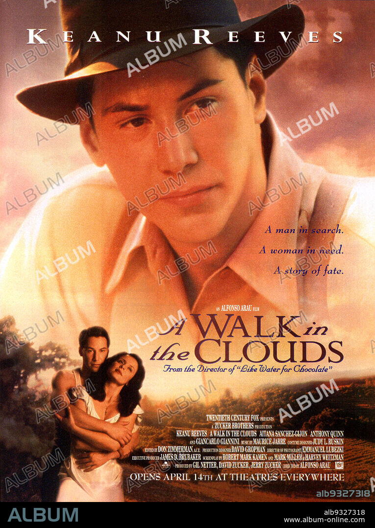 Poster of A WALK IN THE CLOUDS, 1995, directed by ALFONSO ARAU. Copyright 20TH CENTURY FOX.