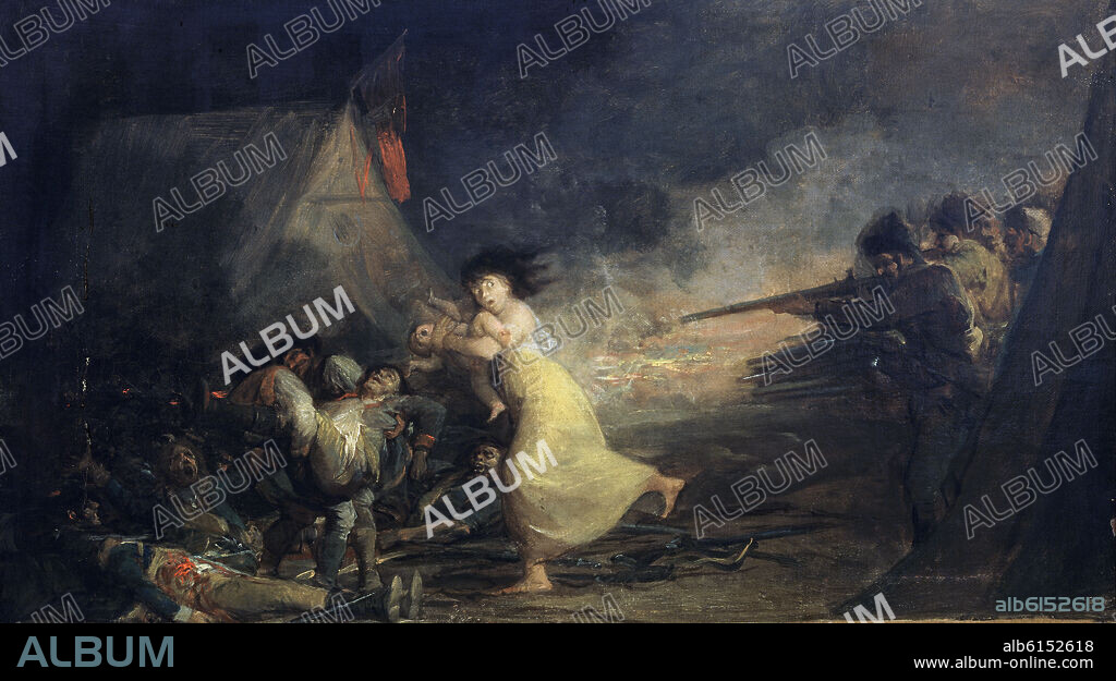 FRANCISCO DE GOYA. FUSILAMIENTO EN UN CAMPAMENTO MILITAR - 1808/12 - 32x58 CMS.