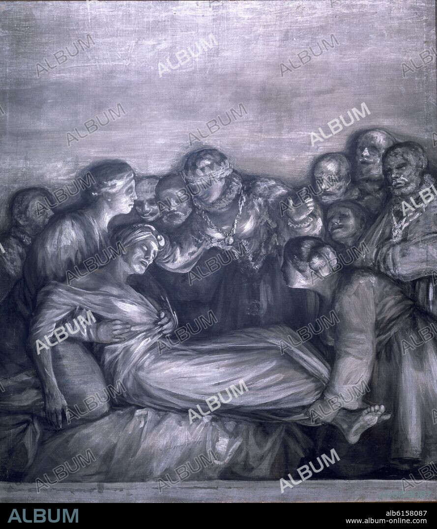 FRANCISCO DE GOYA. CARIDAD DE LA REINA SANTA ISABEL O SANTA ISABEL DE PORTUGAL CURANDO UNA ENFERMA - 1816 - TEMPLE/GRISALLA - 169 x 129 cm.