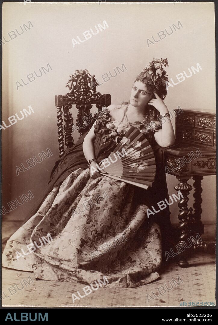 [Countess de Castiglione, from Série des Roses]. Artist: Pierre-Louis Pierson (French, 1822-1913). Dimensions: Approximately 14.3 x 9.9 cm (5 5/8 x 3 7/8 in.). Person in Photograph: Countess Virginia Oldoini Verasis di Castiglione (1835-1899). Date: 1895.