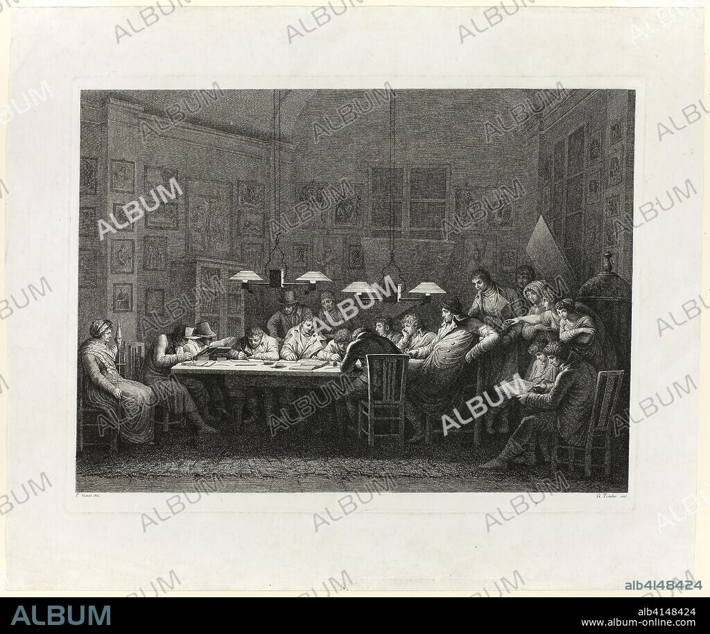 Francesco Rosaspina's Drawing School. Giulio Tomba (Italian, 1780-1840); after Felice Giani (Italian, 1758-1823). Date: 1811. Dimensions: 299 x 410 mm (image); 320 x 423 mm (plate); 430 x 510 mm (sheet). Etching, with roulette, in black on white laid paper. Origin: Italy.