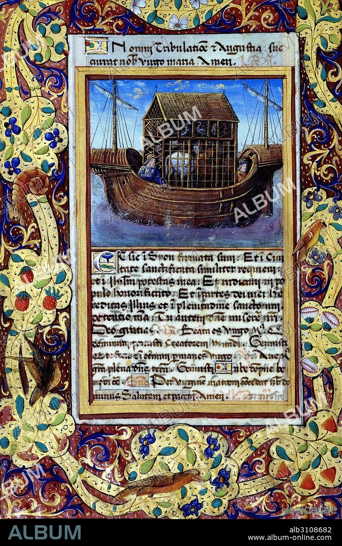 Libro de Horas de Luis de Orleans: El Arca de Noé                     V16.