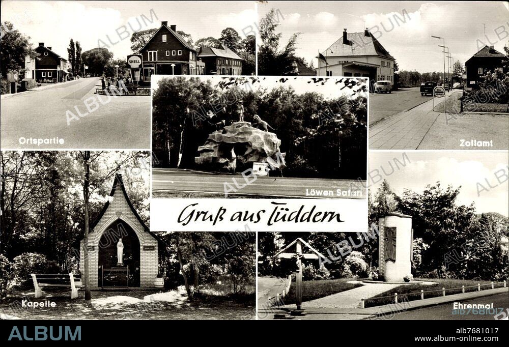 Tüdden Selfkant, Ortspartie, Zollamt, Kapelle, Ehrenmal, Löwen Safari.