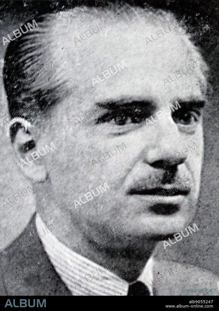 Ramon Serrano Suner (1901 - 2003), Spanish politician during the first stages of General Francisco Franco's Spanish State, between 1938 and 1942, when he held the posts of President of the Spanish Falange caucus (1936), and then Interior Minister and Foreign Affairs Minister. Serrano Suner was known for his pro-Third Reich stance during World War II, when he supported the sending of the Blue Division to fight along with the Wehrmacht on the Russian front. He was also the brother-in-law of the Spanish caudillo General Franco,.