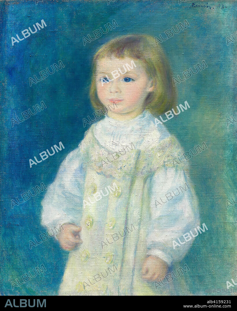 PIERRE AUGUSTE RENOIR. Lucie Berard (Child in White). Pierre-Auguste Renoir; French, 1841-1919. Date: 1883. Dimensions: 61.3 × 49.8 cm (24 3/8 × 19 5/8 in.). Oil on canvas. Origin: France.