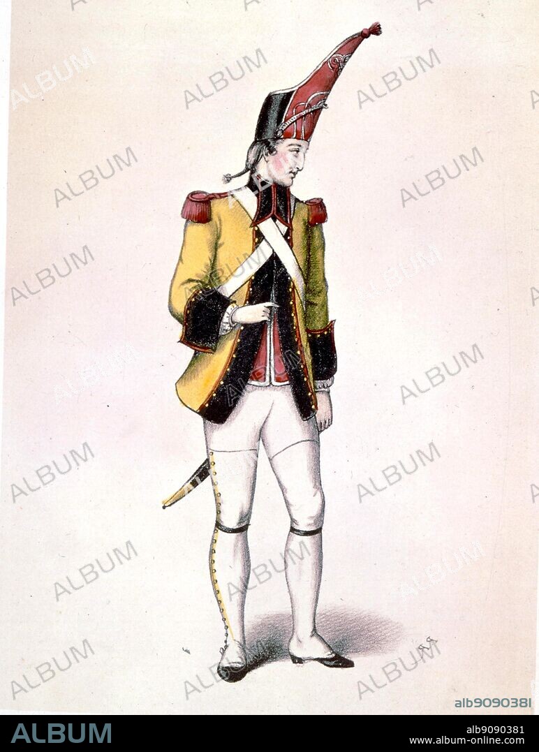 The actor Dupuis as Fritz in Jacques Offenbach's La Grande Duchesse de Gérolstein (The Grand Duchess of Gérolstein) 1867. Book and lyrics by Henri Meilhac and Ludovic Halévy. Jacques Offenbach (1819-1880) was a German-born French composer and cellist, and one of the originators of the operetta form. The Grand Duchess of Gerolstein is the tale of a grande Dame who rules the tiny Duchy of Gerolstein. The plot of the opera hinges on the interests of the title character for Fritz, a young private. He is swiftly promoted to the rank of General by his admirer, the Duchess. But Fritz has a fiancée, and ideas of his own - and eventually the Grand Duchess has to settle for the absurdly foppish, but politically expedient, Prince Paul.
