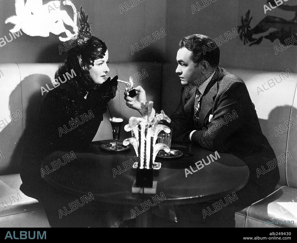 EDWARD G. ROBINSON and JOAN BENNETT in THE WOMAN IN THE WINDOW, 1944, directed by FRITZ LANG. Copyright UNIVERSAL PICTURES.