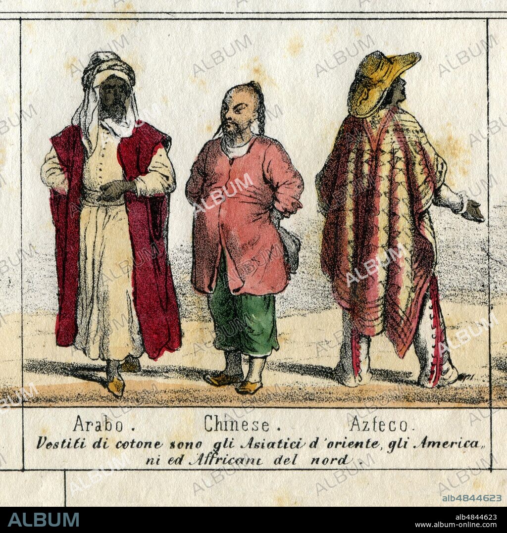 HUMAN RACES Arab Chinese Aztec cotton clothes are the Asians
