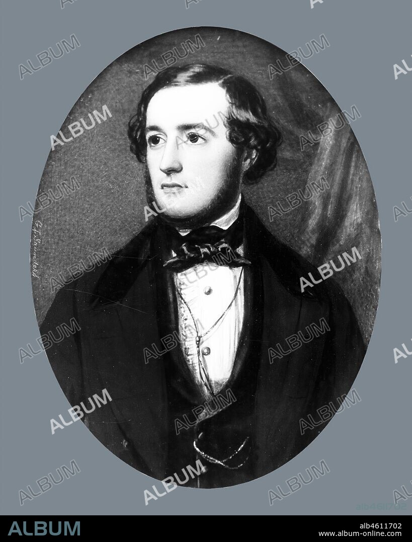 GEORGE LETHBRIDGE SAUNDERS. Portrait of a Gentleman, ca. 1845-1850.