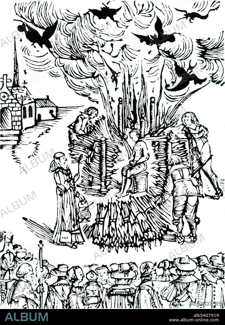 The Loudun possessions was a notorious witchcraft trial in France in 1634. Urbain Grandier (1590-1634) was a French Catholic priest who served in the church of Sainte Croix in Loudun. In 1632, a group of nuns from the local Ursuline convent accused him of having bewitched them, sending the demon Asmodai, among others, to commit evil and impudent acts with them. He was arrested, interrogated and tried by an ecclesiastical tribunal, which acquitted him. Grandier had gained the enmity of Cardinal Richelieu, the chief minister of France, after a public verbal attack against him. Richelieu ordered a new trial, conducted by his special envoy Jean de Laubardemont. After torturing Father Grandier, the judges introduced documents purportedly signed by Grandier and several demons as evidence that he had made a diabolical pact. Despite torture, Grandier never confessed to witchcraft. He was burned alive at the stake.