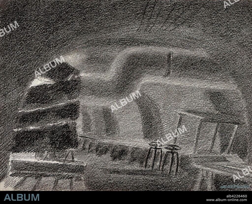 ALEXANDER NIKOLSKY. 'The Fifth Air Raid Shelter'. USSR, 1941. Dimensions: 26,3x34,7 cm.