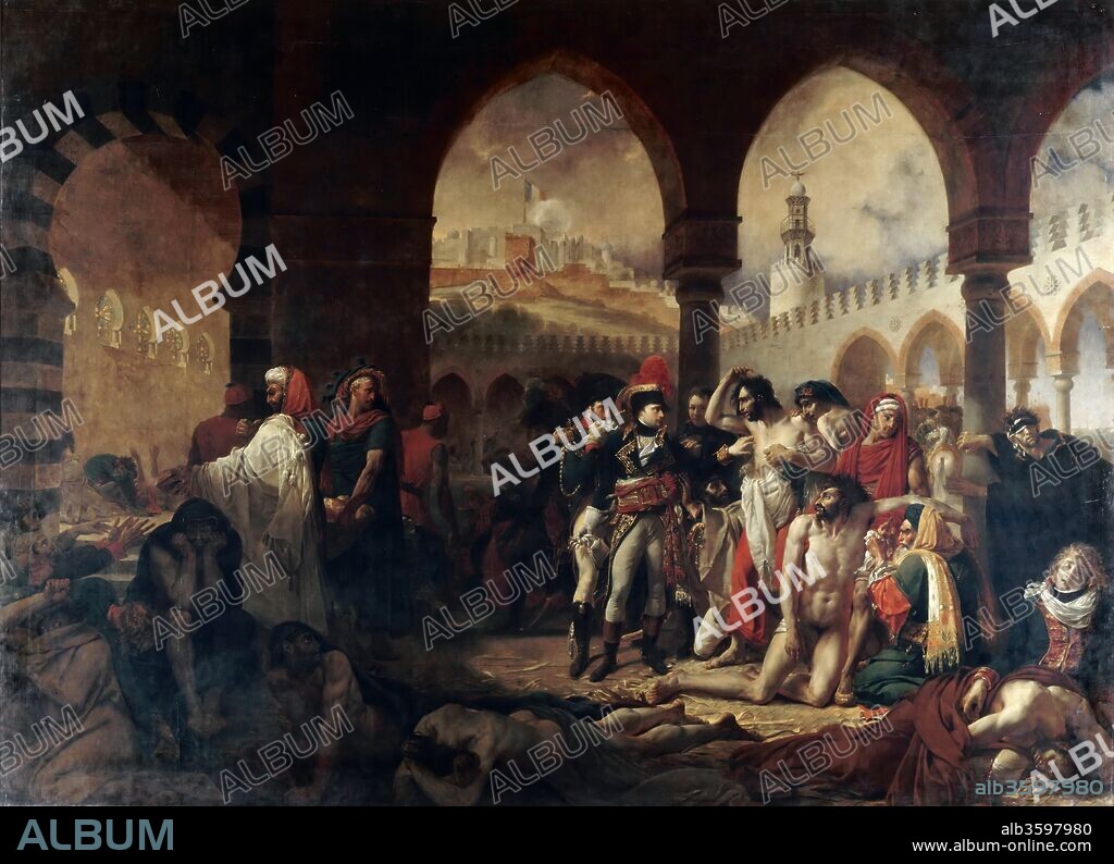 GROS, ANTOINE JEAN, BARON. Bonaparte Visiting the Plague Victims of Jaffa.