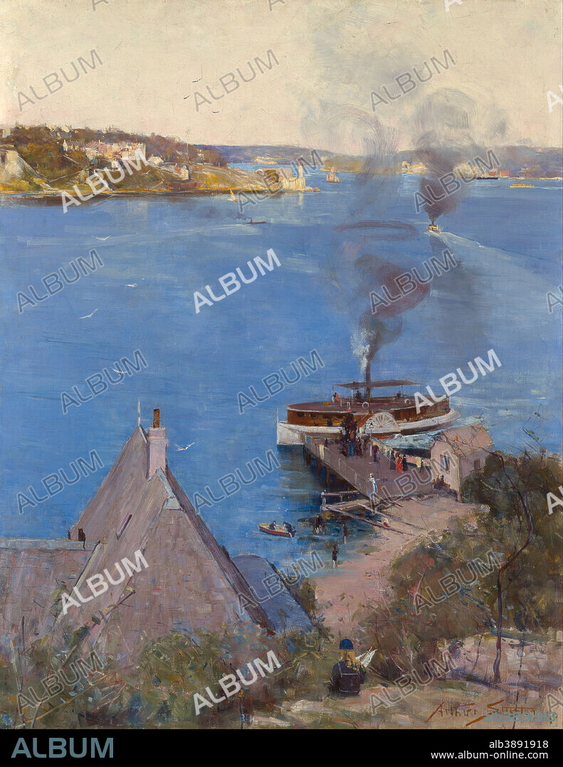 ARTHUR STREETON. From McMahon's Point - fare one penny. Date/Period: 1890. Painting,oil on canvas. Height: 911 mm (35.86 in); Width: 705 mm (27.75 in).