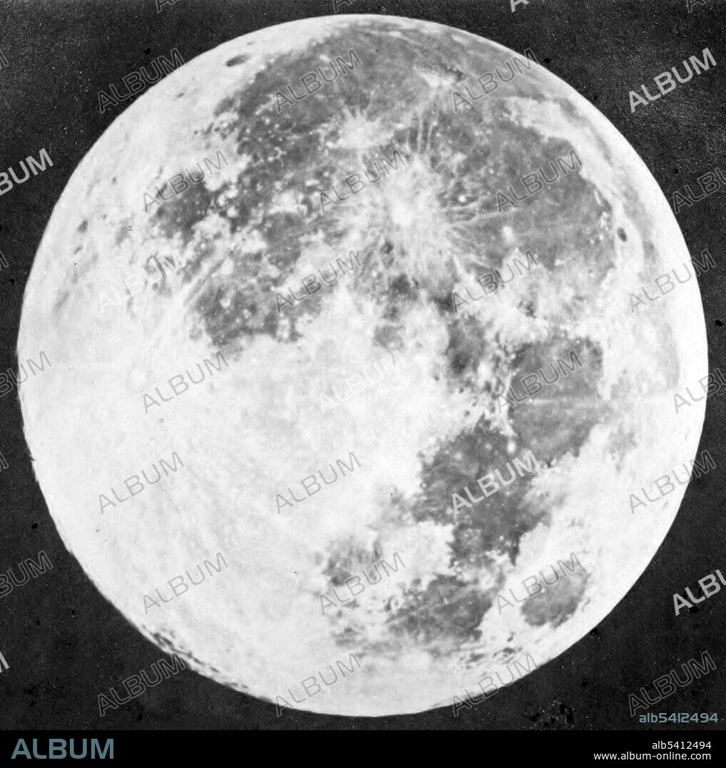 The moon: her motions, aspect, scenery, and physical condition by Richard A. Proctor with three lunar photographs (1865-70) by Lewis Rutherfurd, 1873. Lewis Morris Rutherfurd (November 25, 1816 - May 30, 1892) was an American lawyer, and astronomer, who performed pioneering work in spectral analysis, and experimented with celestial photography. He invented instruments for his studies, including the micrometer for measuring photographs, and the first telescope designed specifically for astrophotography. Rutherfurd produced a quality collection of photographs of the Sun, Moon, and planets, as well as star clusters and stars down to the fifth magnitude. (cropped and cleaned).