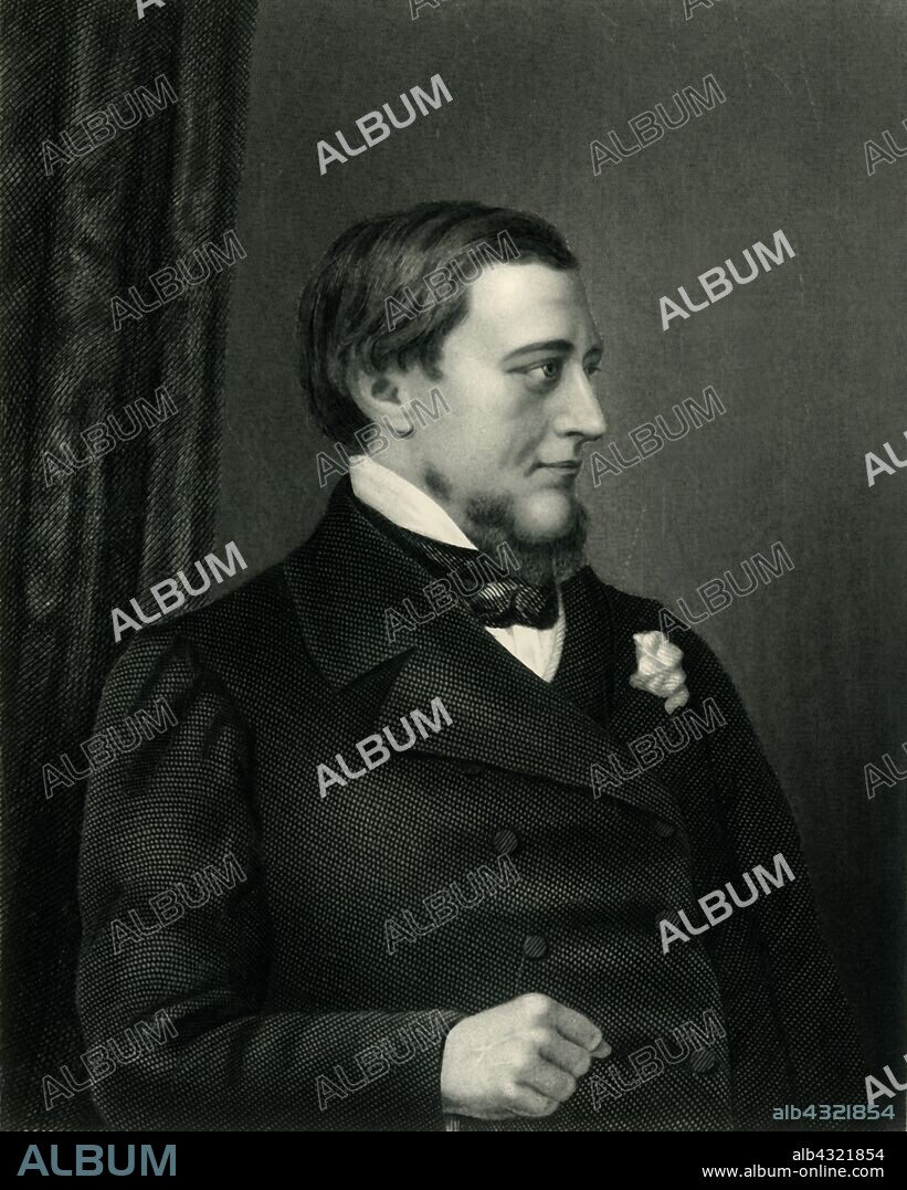 'Lord Herbert of Lea', c1840, (c1884). Sidney Herbert, 1st Baron Herbert of Lea (1810-1861), British statesman educated at Harrow and Oriel College, Oxford. Conservative Secretary at War, during the Crimean War and reign of Queen Victoria and a close ally of Florence Nightingale.  From "Leaders of the Senate: A Biographical History of the Rise and Development of the British Constitution, Vol. II.", by Alexander Charles Ewald, F.S.A. [William Mackenzie, London, Edinburgh & Berlin].