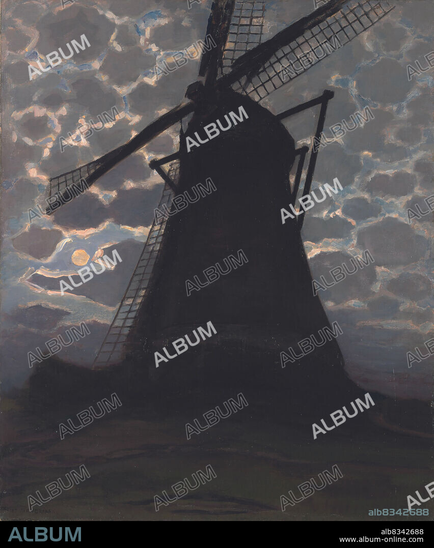 PIET MONDRIAN. Windmill in the evening.