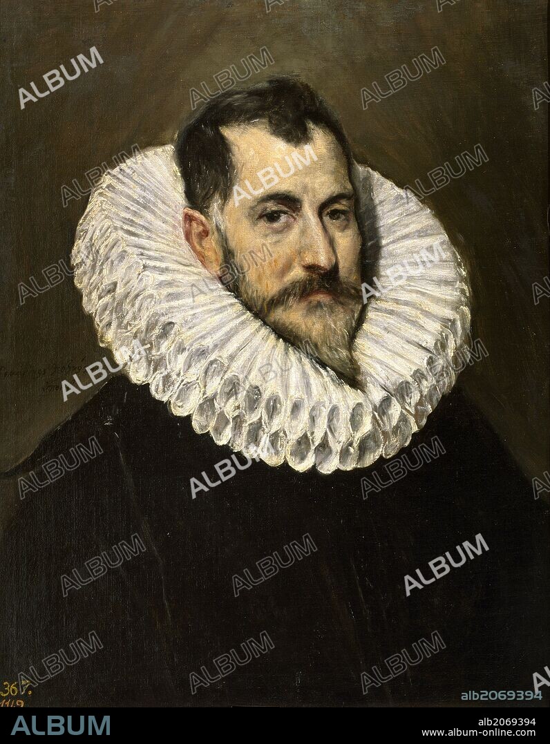 El Greco / 'Retrato de un caballero desconocido', 1603-1607, Escuela Española, Óleo sobre Lienzo, 64 cm x 51 cm, P00810.