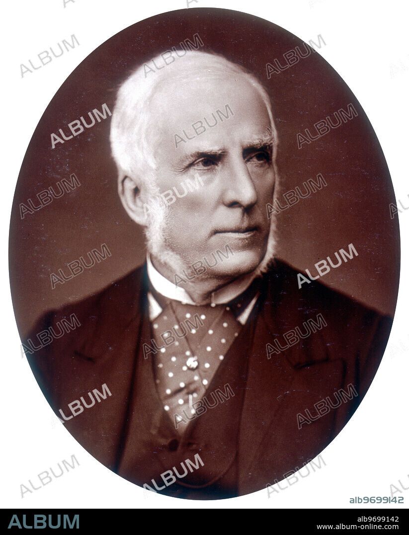 John Callcott Horsley, artist and Royal Academician, 1882. A historical and genre painter, Horsley (1817-1903) gained the nickname 'Clothes Horsley' for his role in championing the cause of public decency against painting from life classes and nudity in art in general. He also, in 1843, designed the first Christmas card.