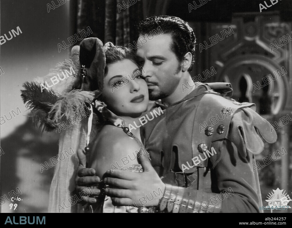 ANTONIO VILAR and MARIA ASQUERINO in DON JUAN, 1950, directed by JOSE LUIS SAENZ DE HEREDIA. Copyright CHAPALO FILMS.