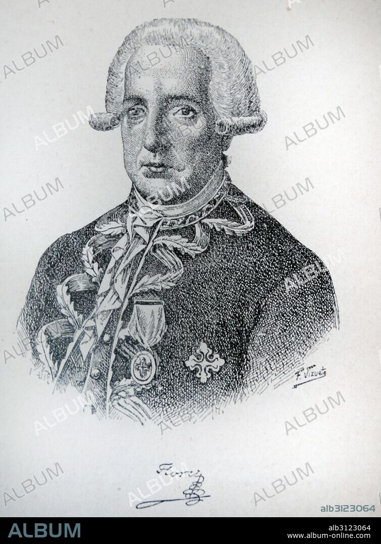 Portrait of Manuel Antonio Flores (1720-1799) Manuel Antonio Flores Maldonado Martínez Ángulo y Bodquín was a general in the Spanish navy and viceroy of New Granada and New Spain. Dated 18th Century.
