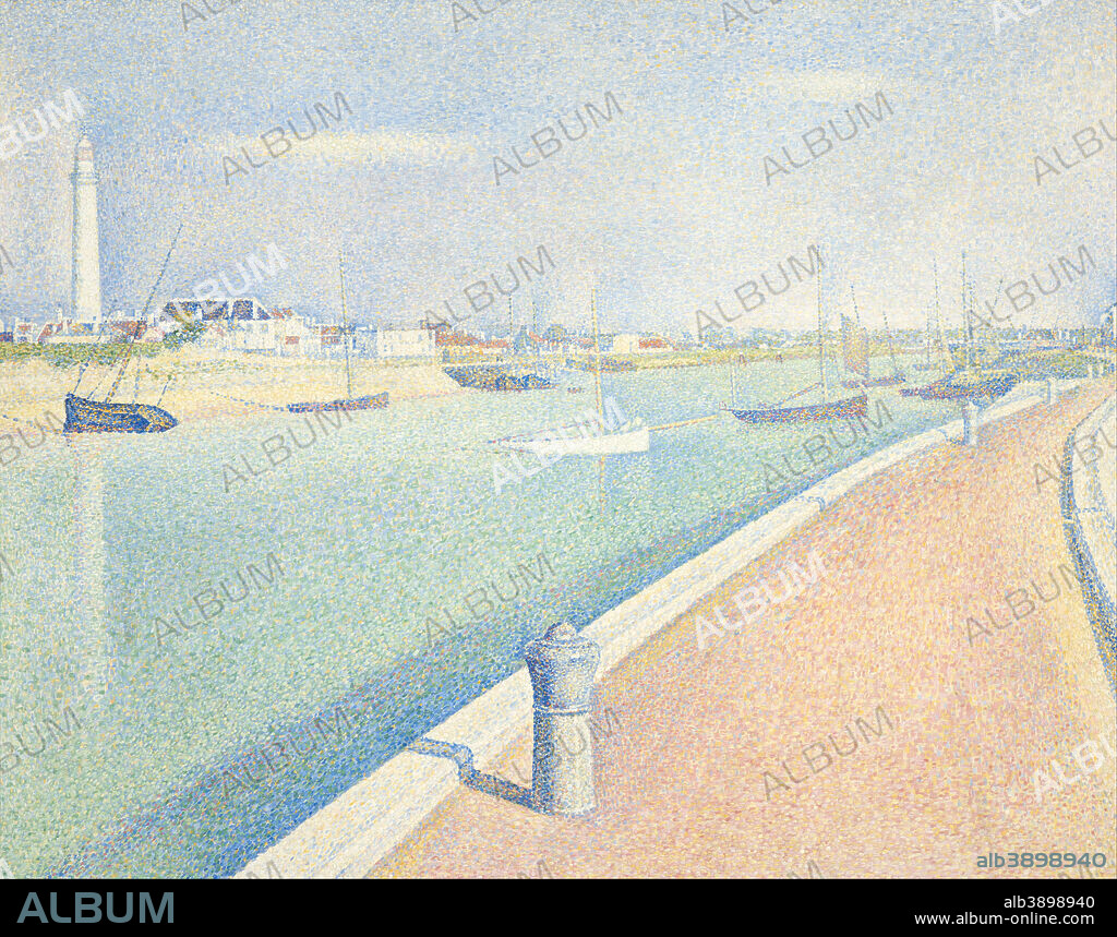 GEORGES SEURAT. The Channel of Gravelines, Petit Fort Philippe. Date/Period: 1890. Oil paintings. Oil on canvas.