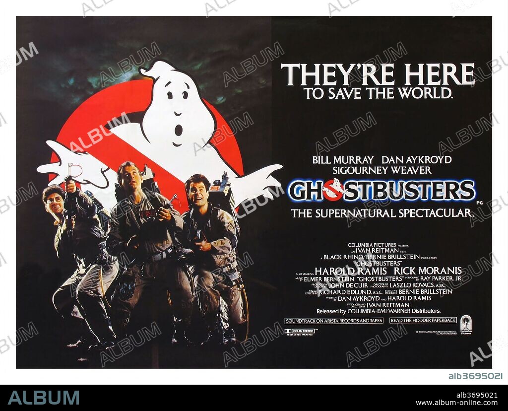 Poster of GHOSTBUSTERS, 1984, directed by IVAN REITMAN. Copyright COLUMBIA PICTURES.