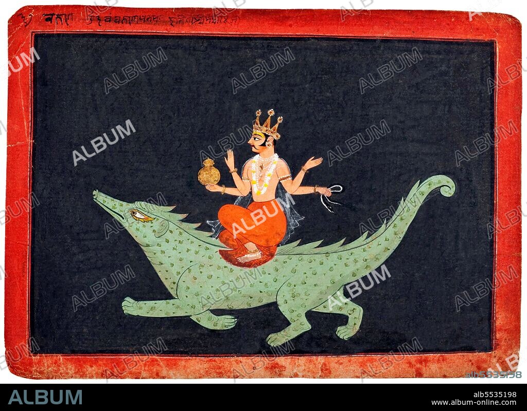 In Vedic religion, Varuna is a god of the water and of the celestial ocean, as well as a god of law of the underwater world. A Makara is his mount. In Hindu mythology, Varuna continues to be considered the god of all forms of the water element, particularly the oceans.
