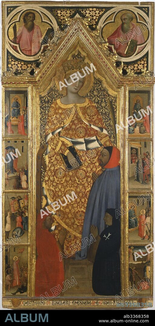 GIOVANNI DEL BIONDO. Saint Catherine with scenes from her life.