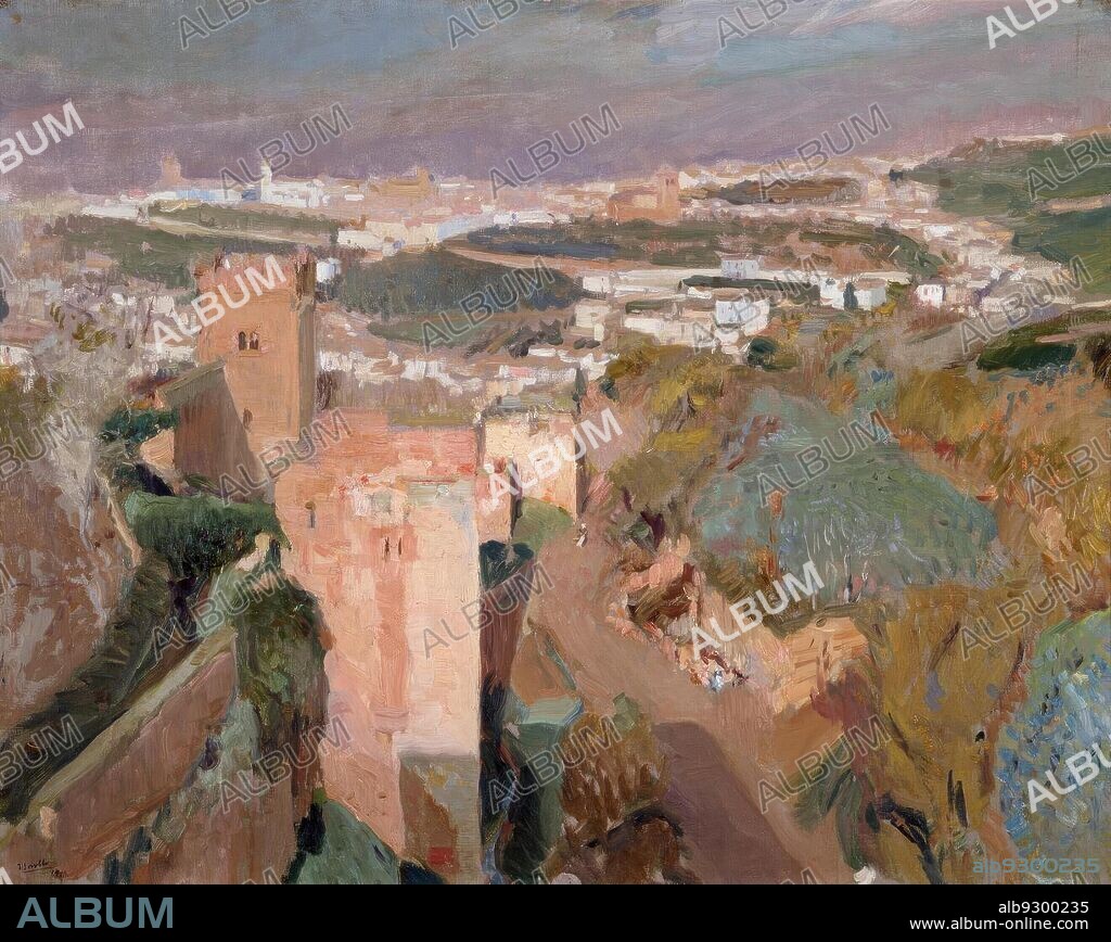 JOAQUIN SOROLLA. Joaquín Sorolla/ Tower of the Seven Peaks, The Alhambra, 1910. Oil on canvas.