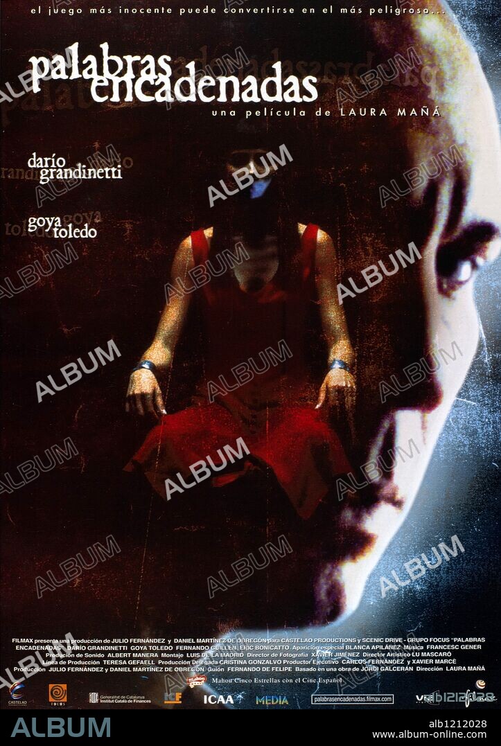 Poster de PALABRAS ENCADENADAS, 2003, dirigida por LAURA MAÑA. Copyright CASTELAO PRODUCTIONS/SCENIC DRIVE.