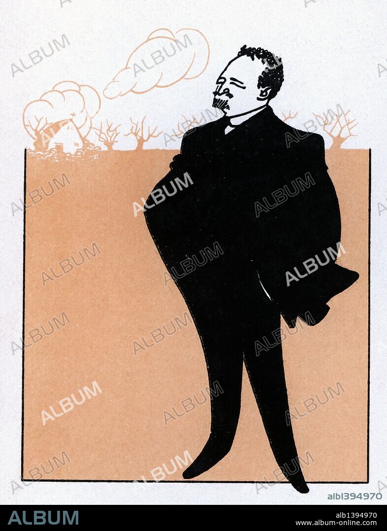 ROMÁN BONET SINTES "BON". Caricatura de Vicente Blasco Ibáñez (Valencia, 1867-Menton (Francia), 1928). Escritor, periodista y político español. Año 1911.