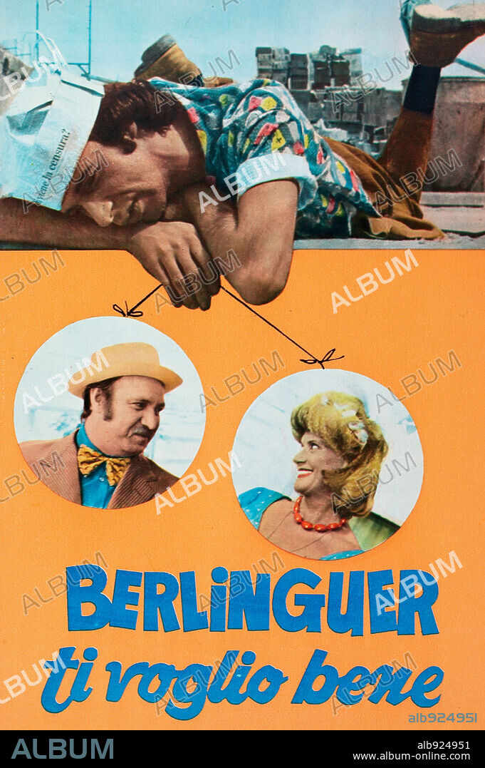 Plakat zu BERLINGUER TI VOGLIO BENE, 1977, unter der Regie von GIUSEPPE BERTOLUCCI. Copyright A.M.A. FILM.