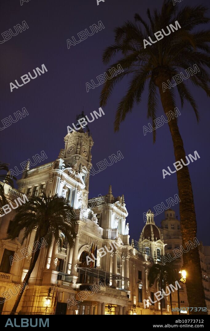 City Hall, Plaça de l´Ajuntament, Valencia. Comunidad Valenciana, Spain.