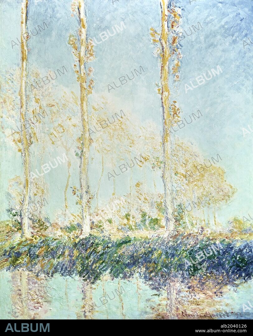 Claude Monet / 'The three poplars, autumn', 1891, Oil on canvas, 92 × 73 cm.