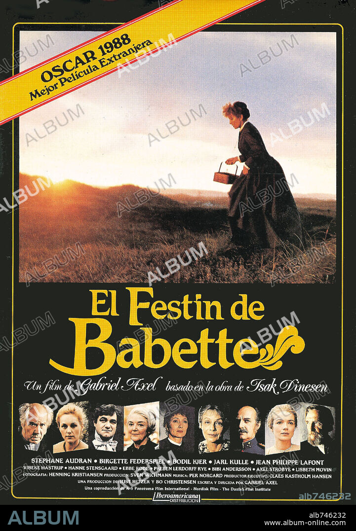 Poster of BABETTE'S FEAST, 1987 (BABETTES GAESTEBUD), directed by GABRIEL AXEL. Copyright PANORAMA FILM/DET DANSKE FILMINSTITUT.