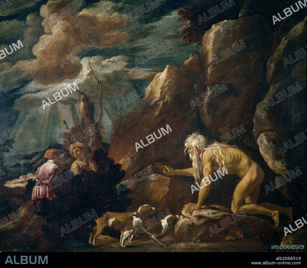 Pedro de Orrente / 'San Juan Crisóstomo', Primera mitad del siglo XVII, Escuela Española, Óleo sobre Lienzo, 110 cm x 128 cm, P07640.